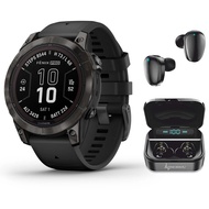 Garmin Fenix 7 Pro Sapphire Solar Edition: Titanium 47 mm Smartwatch| Up to 22 Days Battery Life, Mu