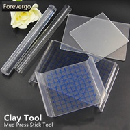FOREVERGO Clay Modeling Tool Mud Pressing Plate Transparent Acrylic Round Tube Roller Soft Plasticin