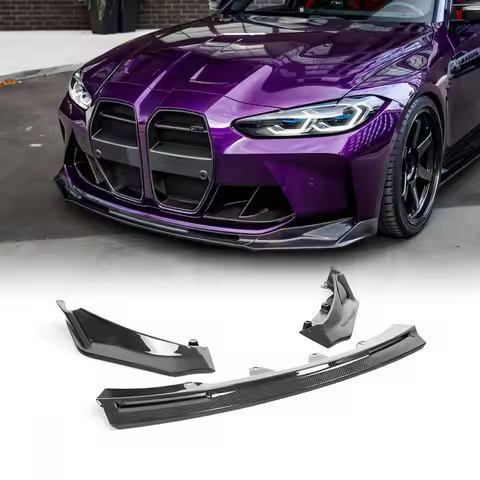 Front Bumper Lip Spoiler V Type Auto Styling Accessories For BMW G80 M3 G82 G83 M4
