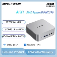 MINISFORUM AI X1 AI 9 HX 370/470/ Ryzen 7 255 Mini PC OCulink AMD Radeon 890M DDR5 M.2 2280 NVME SSD