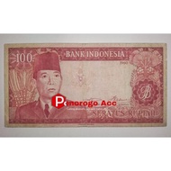 Uang kuno 100 rupiah sukarno tahun 1960 asli 100 sukarno tahun 1960