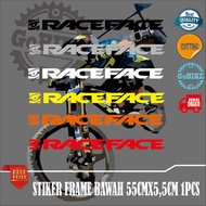 Lower frame sticker frme mtb raceface sticker