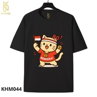KAUNIX ADULT T-shirt (KHM044) August 2025 Indonesian Independence Day 3D T-shirt Screen Printed T-sh
