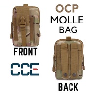 OCP Camo Molle System Waist Bag Tactical EDC Waterproof Pouch Belt Pack Outdoor sports 6 inch phone 