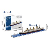 High Difficulty Titanic Cruise Ship Model Building Blocks Boys Micro Particle Assembly Toy Compatibl