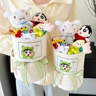 Crayon Shin-Chan Cartoon Doll Bouquet for Girlfriend Graduation Birthday Gift Tanabata Valentine's D