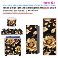 1-door Refrigerator Sticker And 2-door Refrigerator Sticker Rose Gold