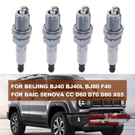 1/4Pcs Spark Plugs For BEIJING BJ40 PLUS 2.0T 2.3T 2017- BJ40(B40) BJ40L BJ80 BAIC SENOVA CC D60 D70
