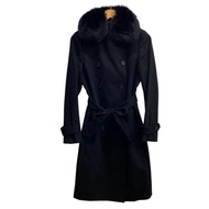 ete ICB Coat cashmere size 1 Women black Long sleeves Direct from Japan Secondhand