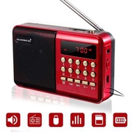 迷你可攜式收音機手持數字調頻USB充電TF MP3音箱設備供應