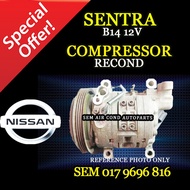 NISSAN SENTRA B14 12V RECOND COMPRESSOR/ KOMPRESOR  (CAR AIRCOND SYSTEM)
