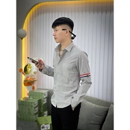 Áo sơ mi nam dài tay sọc caro phối loang chất vải nỉ CAO CẤP mẫu mới nhiều màu giá rẻ K_N LUXURY