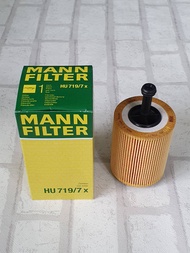 กรองน้ำมันเครื่อง Audi  A4  B8  ( 2007 - 2016 )  รุ่น 2.0 TDI   Oil Filter Mann  HU 719/7x  /  HU719