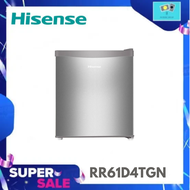Hisense ตู้เย็นมินิบาร์ 1 ประตู 1.6 คิว รุ่น (Mini Bar)(สีเงิน) RR61D4TGN