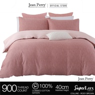 Jean Perry Super Lux 5-IN-1 QUEEN Quilt Cover Set [100% Combed Cotton Sateen] - 40cm