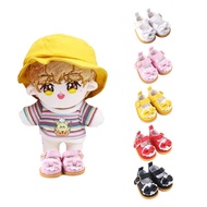 HUALIIY ของเล่นเด็ก Kpop Star 14นิ้วตุ๊กตาผ้า5.5ซม. ตุ๊กตาตกแต่งโบว์ตุ๊กตารองเท้าลำลองรองเท้าตุ๊กตาน่ารักโบว์จิ๋วรองเท้าหนัง