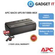 APC 1000VA 230V UPS BATTERY BACKUP BV1000I-MSX WITH UK 3PIN CABLE (BV1000I / BV1000IMSX / BV1000I-MS)UPS-APC-BV1000I-MSX