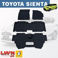 ผ้ายางปูพื้นรถเข้ารูปเกรด Premium รุ่น Toyota Sienta (SUV) สามแถว เข้าชุด ขอบยกสูงกันน้ำหก มีรับประกันทุกชิ้น สามารถยกทำความสะอาดง่าย