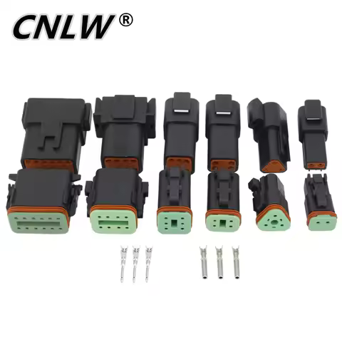 1 Set Black Deutsch DT connector DT06-2S/DT04-2P 3P 4P 6P 8P waterproof electrical connector for car