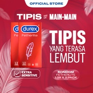 [Paket isi 2] Durex Kondom Fetherlite 12s