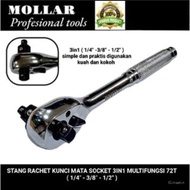MATA Mollar handlebar rachet sock eye lock 3in1 72T ( 1/4"-3/8"-1/2") original guarantee