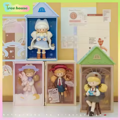 Authentic Finding Unicorn Molinta Blind Box: Popcorn Sister Series Collectible Figures & Desk Orname