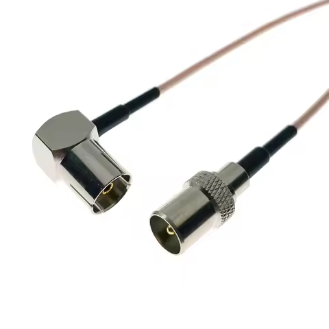 RG179 cable TV Male TO IEC DVB-T TV PAL 9.5mm female Right Angle connector coaxial 75 ohm Cable RF C