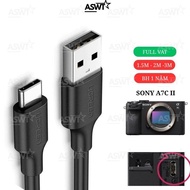 USB cable connecting computer to Sony A7C II / Alpha 7C II / A7C mark II / A7CM2 camera