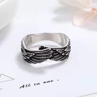 Angel Wings Ring Male Fashion Retro Trendy Wings Feather Ring Angel Wings Hug Ring20260122
