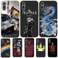 For Motorola Moto E6S E6i Case Phone Cover Protective Soft Silicone Black Tpu Case Cool Car Motorcyc