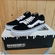 Promo Sepatu Vans Old Skool Motif Lumer Sepatu Sekolah Hitam Putih Autentic Clasik Sepatu Kets