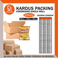 Packing Cardboard Box 20x15x10 cm Thick Plain Brown Single Layer Box - Rusfet 20 x 15 x 10 cm