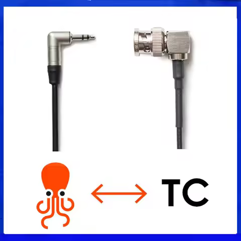 NEUTRIK 3.5mm Mini TRS Jack TENTACLE To Elbow BNC Timecode Cable For Canon C300 / C500, Sony PDW 700