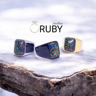 Kalimaya Black Opal Stone Ring Original