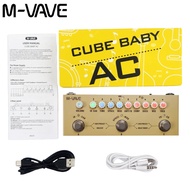 M-VAVE Cube Baby AC Pro โปรเซสเซอร์กีตาร์โปร่ง | 9 AMP/IR Sims พร้อม Dly/Chs/Rvb FX | อินเทอร์เฟ