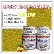 YELLOW FLAKE • Epoxy Flake Coating Set • Refurnishing Floor • No Hacking • Waterproofing