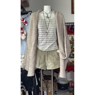 [2hand_thrift] Freesize woolJacket length 73-82