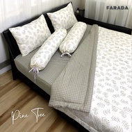 BEDCOVER SET MOTIF BED SHEET Pine TREE [FARADA]