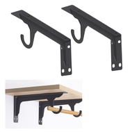 Carbon Steel Floating Brackets Heavy Duty Shelving Brackets 2pcs Heavy Duty Industrial Shelf Bracket