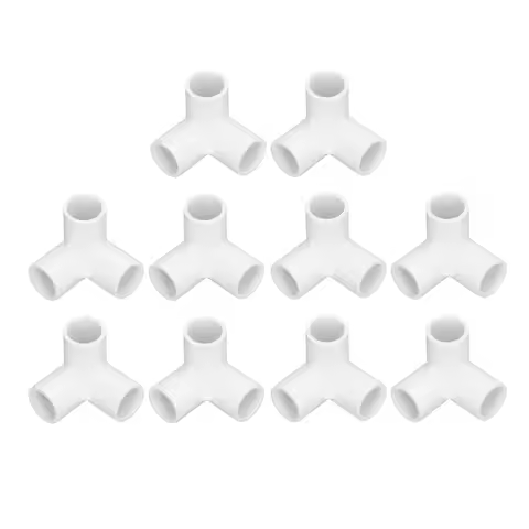 10PCS 3 Way Pipe Fittings PVC Plastic Right Angle Tee Corner Connector Elbow Fittings 20mm Inner Dia