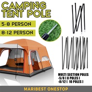 Camping Tent Pole Rod Flysheet Pole Tent Black Pole Tiang Khemah Camping Besi Khemah Camping Rod Khe