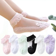 3-12 Years Children's Dance Socks Lace Sock Breathable Princess Socks Dance Base Socks