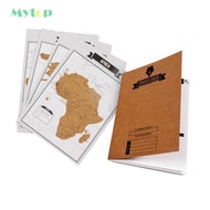 [mytop]Journal Diary Notebooks Scratch World Map Travelogue Travel Log Notebooks