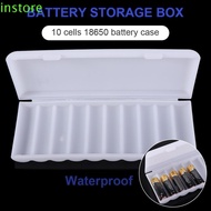 INSTORE Battery Holder PP Durable 18650 Battery Container 10X18650 Storage Box