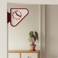 [szlztmy2mg] Double Sided Corner Wall Clock Grid Face Corner Wall Clock Home Timepiece Easy to Insta