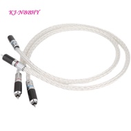 1 pair HIFI kimber 8AG Single 16 Core Crystal Silver RCA Audio Signal Cable HIFI Grade Amplifier Aud