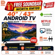 Smart TV 32,40,43,50,55 inch TV Murah  MYTV LED DTAC Smart TV With Android TV/WiFi/Netflix/YouTube
