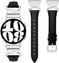 JR.DM Leather Bands Women Compatible with Samsung Galaxy Watch 6/5/4/Active 2 40mm 44mm/Watch 6 Clas