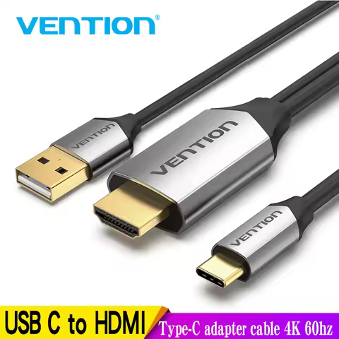 Vention USB C HDMI Cable 4K 60hz Type C to HDMI Thunderbolt 3 Converter for MacBook Huawei Mate 30 P