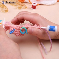 OKCATZONE 2Pcs Manual Handheld Knitting Stitch Counter with Plastic Needles for Crochet Yarn Craft &